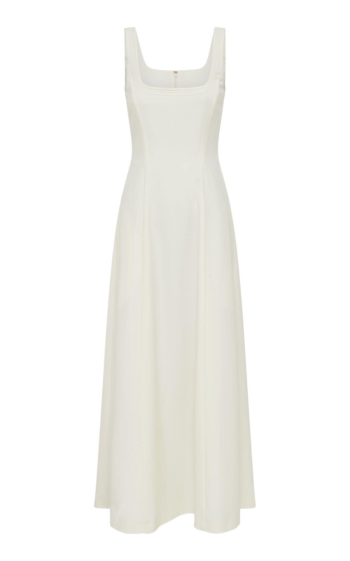 Midi Dress in Ivory Soft Wool