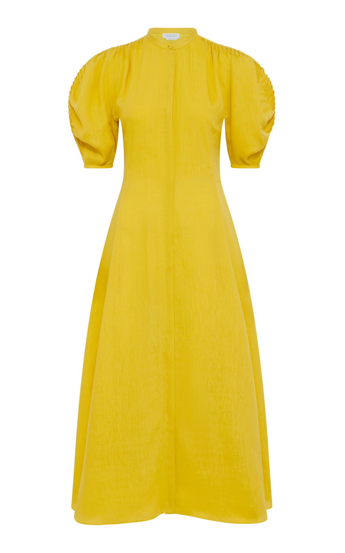 Shirtdress in Goldenrod Aloe Linen