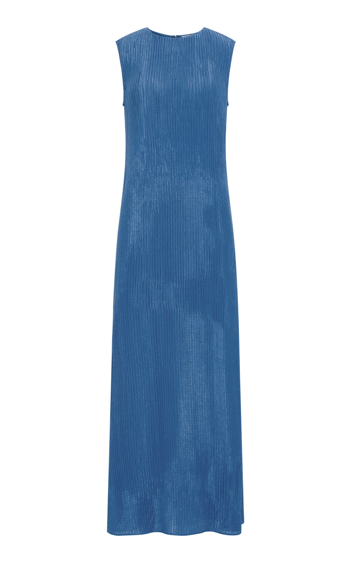 Maxi Dress in Sky Plisse Silk