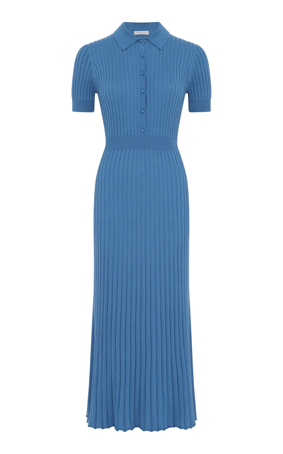 Midi Dress in Sky Cashmere Silk